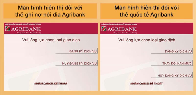 Đăng ký Internet Banking Agribank tại cây ATM - Bước 3
