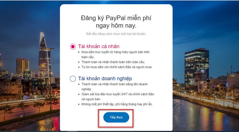 Cách đăng ký Paypal ở Việt Nam 2
