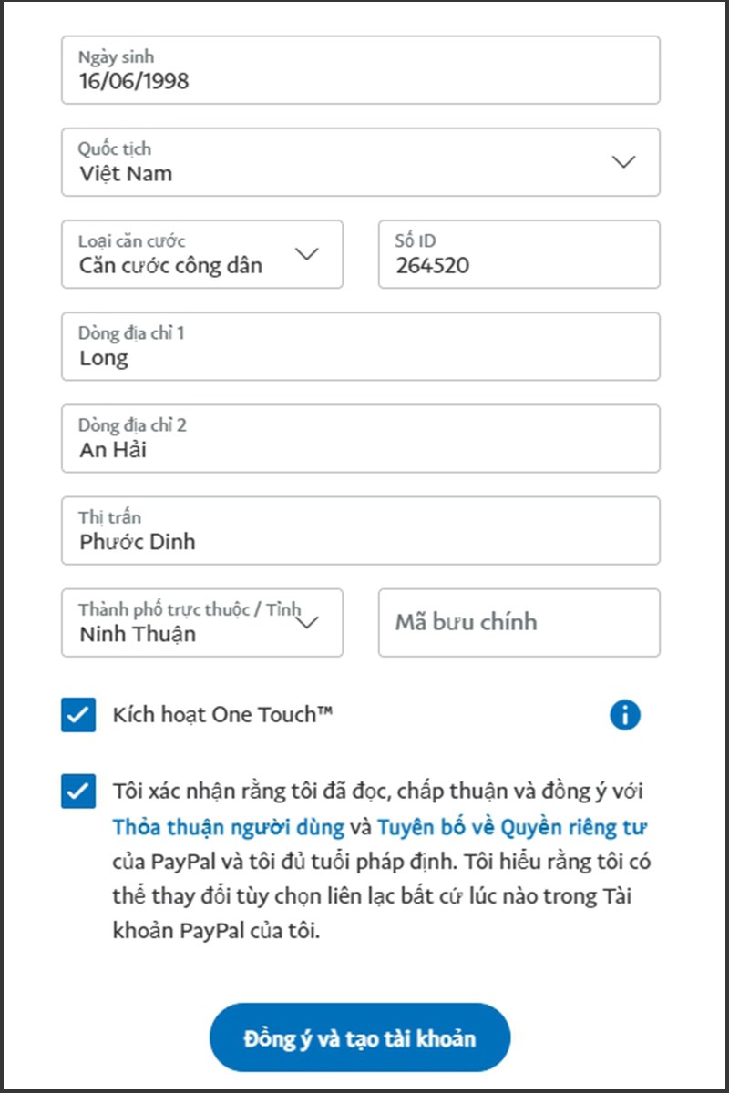 Cách đăng ký Paypal ở Việt Nam 7