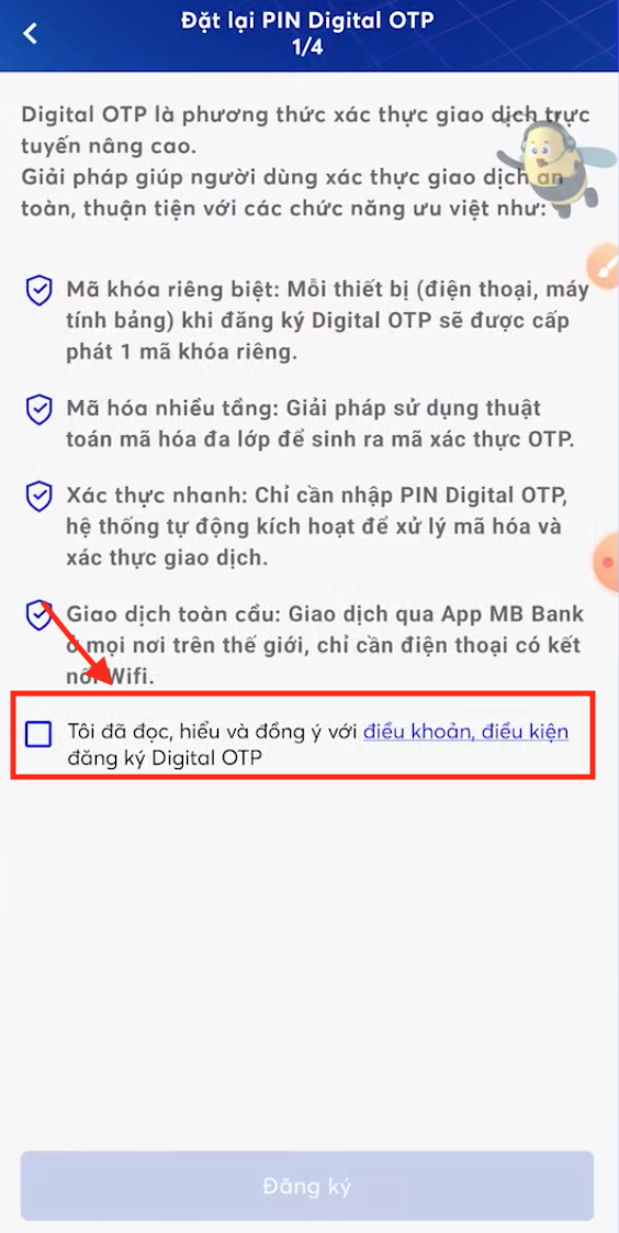 Cách lấy lại mã PIN Digital OTP MBBank 4