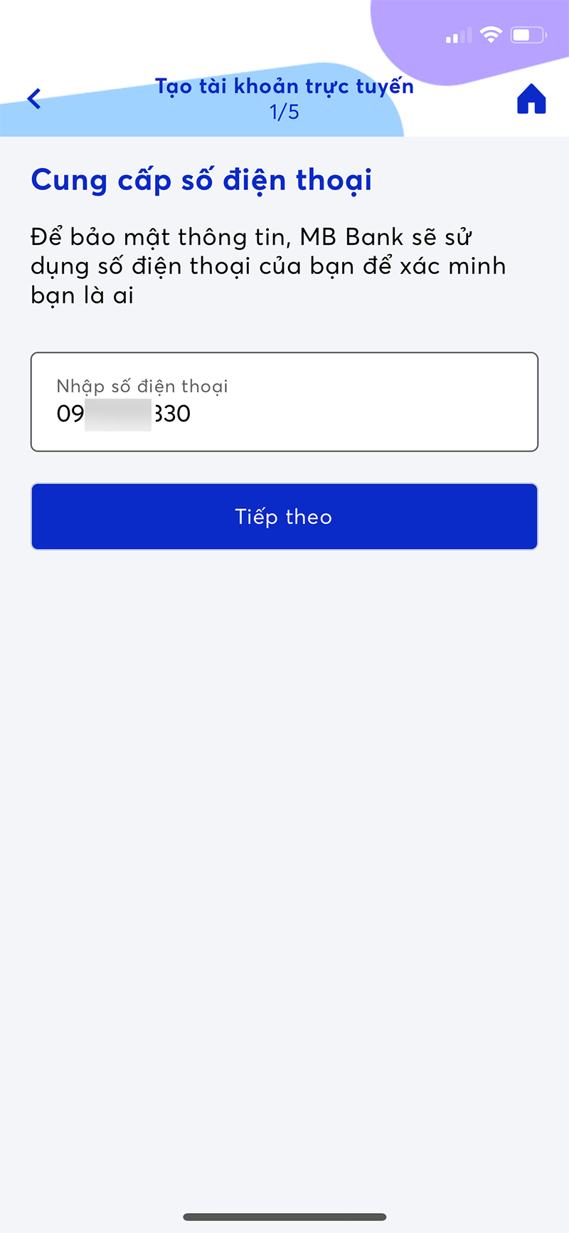 Cách đăng ký chuyển tiền MBBank trên app 1