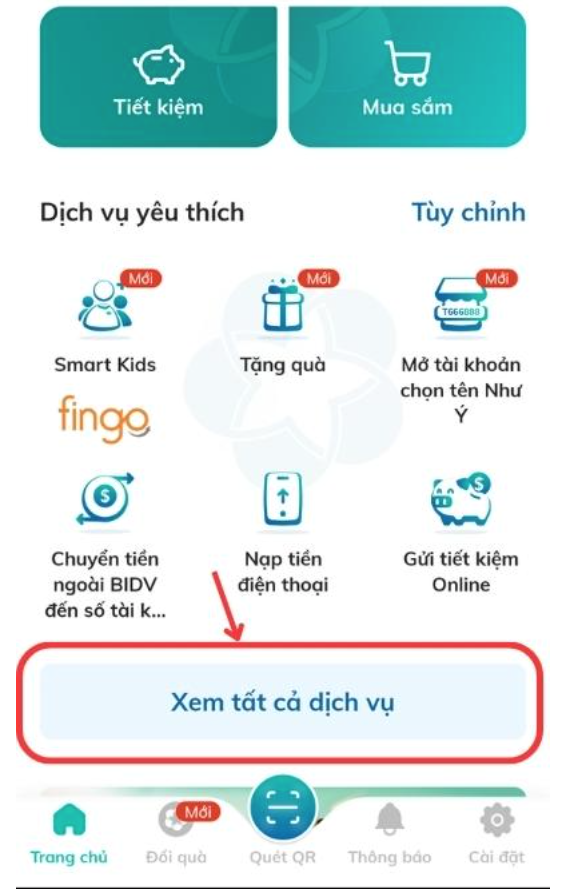 Cách nâng hạn mức chuyển tiền BIDV SmartBanking online 1