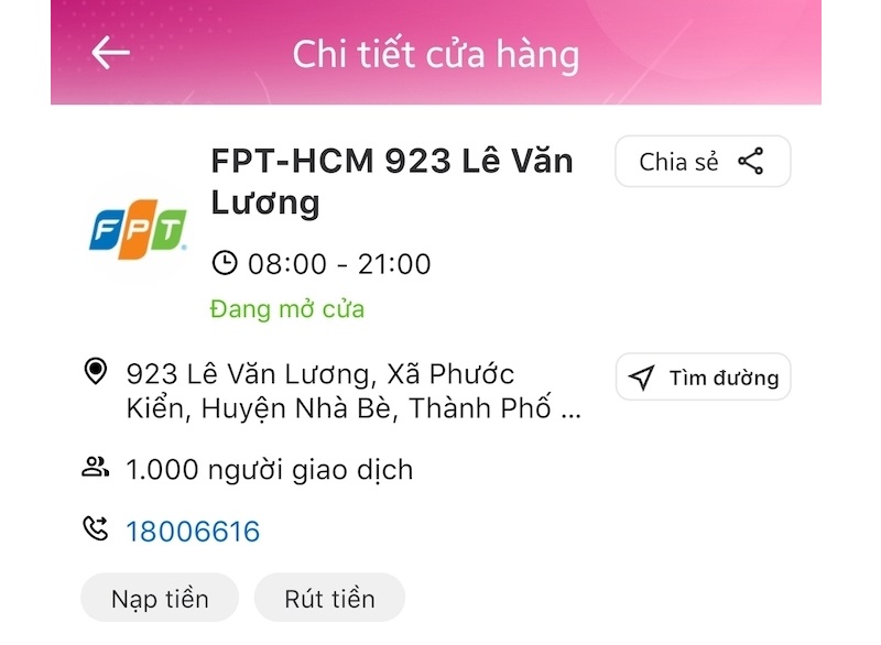 chọn địa điểm