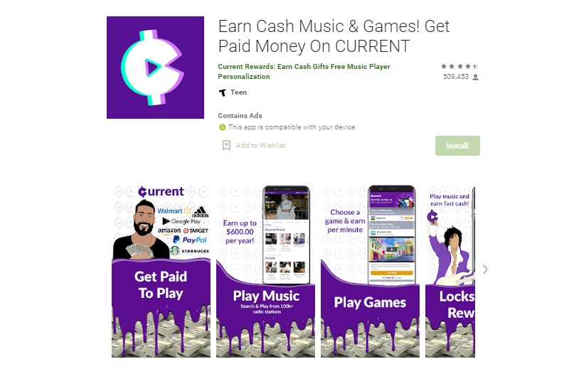 App Earn Cash Music & Games