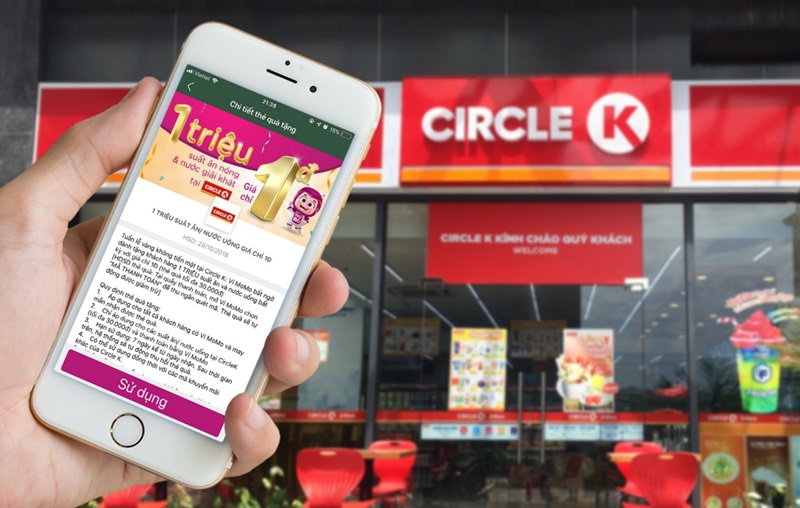 nạp tiền vào ví momo qua circle k