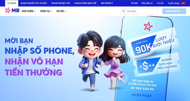 website mb bank