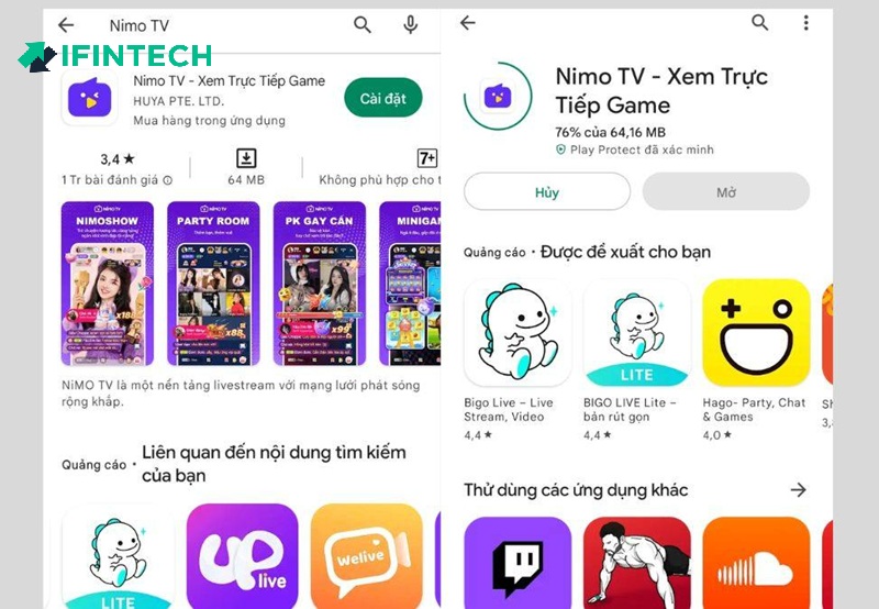 cài đặt nimo tv
