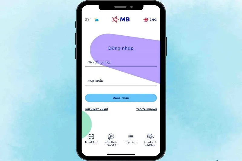 lỗi đăng nhập mb bank