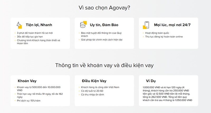 vì sao chọn ago vay