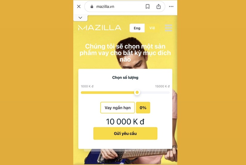 thủ tục vay tiền mazilla