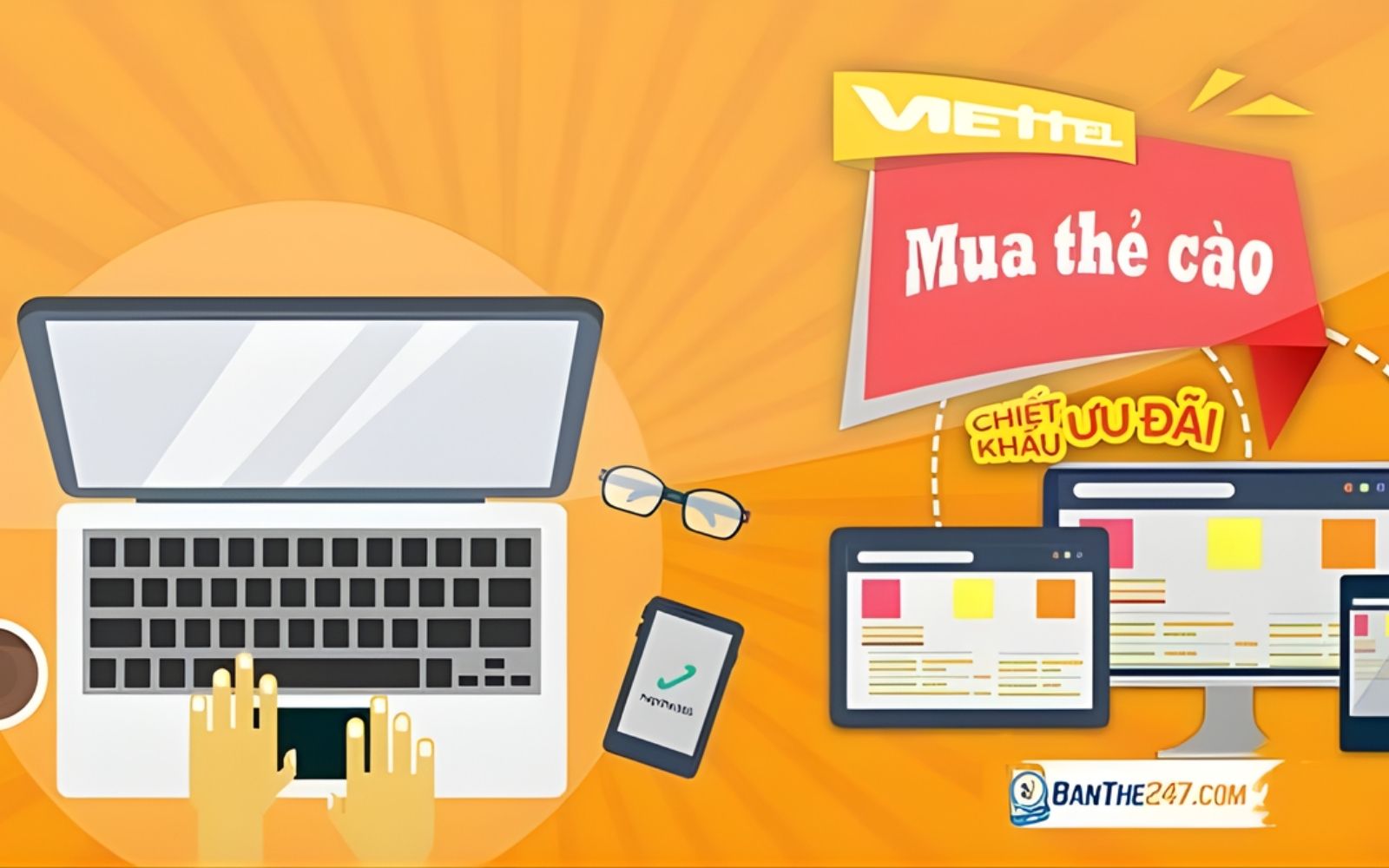 Website mua thẻ điện thoại uy tín banthe247.com