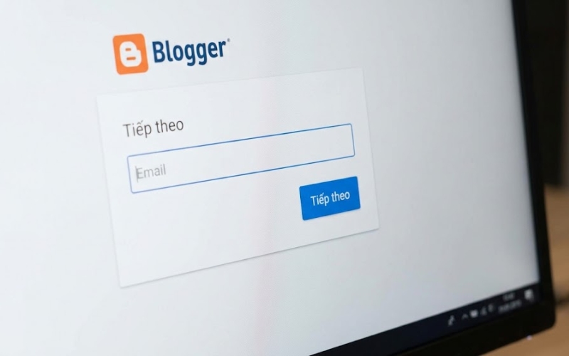 Đăng nhập để tạo website cá nhân với blogger